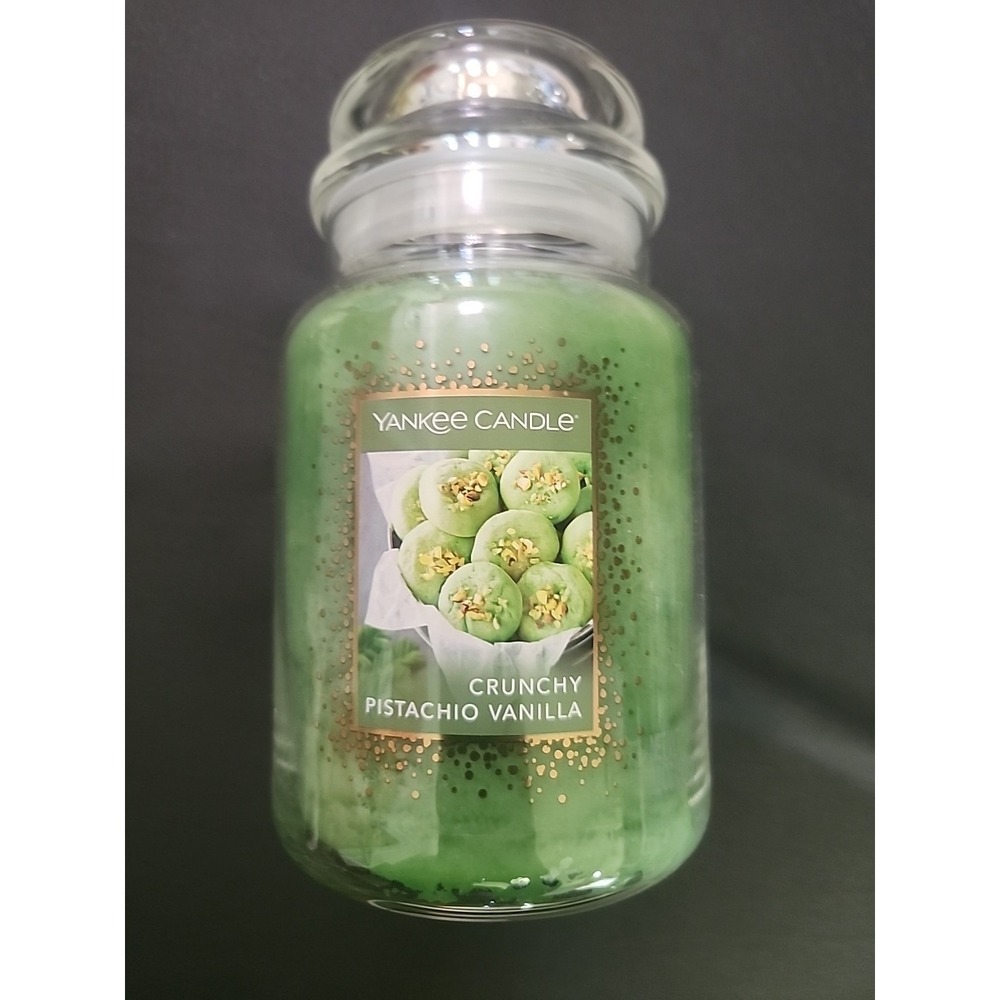 New Yankee Candle Crunchy Pistachio Vanilla 22 Oz Single Wick Rare Retired